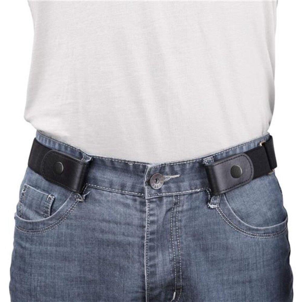 No Buckle Show Belt for Men Buckle Free Stretch Belt for Jeans Pants 1.38 Inches